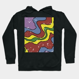 Rich Earthy Abstract Retro Liquid Swirls Hoodie